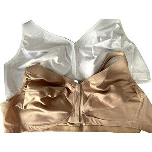 Lot Of 2 Glamorise 54B Cafe Magic Lift Front Close Posture Support Style 1265